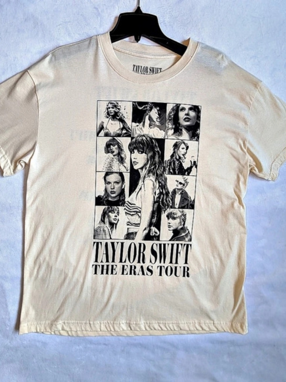 Official Taylor Swift The Eras Tour Cream Beige Graphic Tee Size L